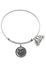 little superb filigree heart silver medal sister bracelet